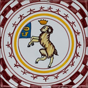 Montone - Palio di Siena Ceramic Tile Montone - Palio di Siena Ceramic Tile