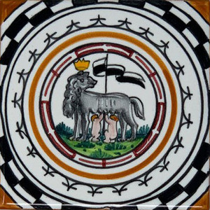 Lupa - Palio di Siena Ceramic Tile