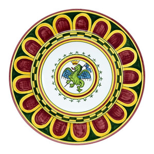 Drago Plate - Palio di Siena - Italian Ceramics