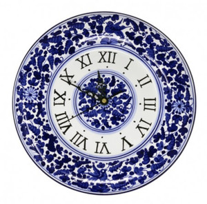 Wall Clock Round - Arabesco Blue - Fratelli Mari
