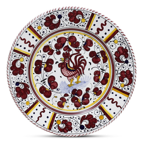 Dinner Plate 11 inch - Orvieto Red - Italian Pottery