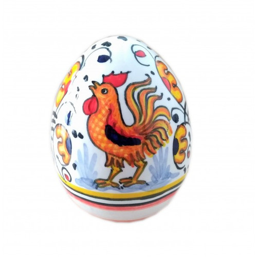 Easter Egg - Galletto Orange - Italian Ceramics