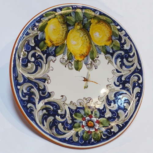 Italian Ceramic Toscana Volute Round Platter