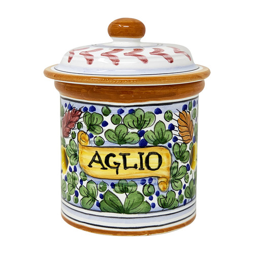 Italian Ceramic Garlic Arabesco Colori - Fratelli Mari 