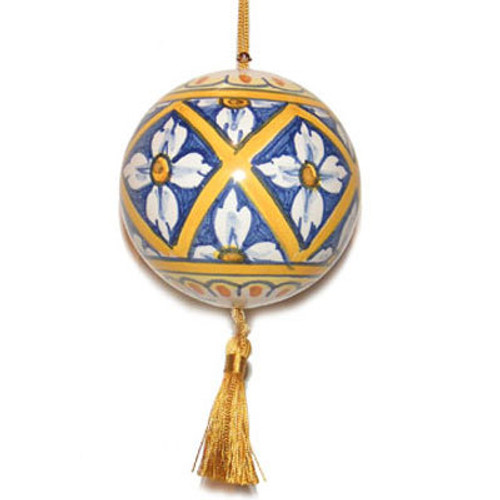 Rombi Con Margherite - Italian Christmas Ornament