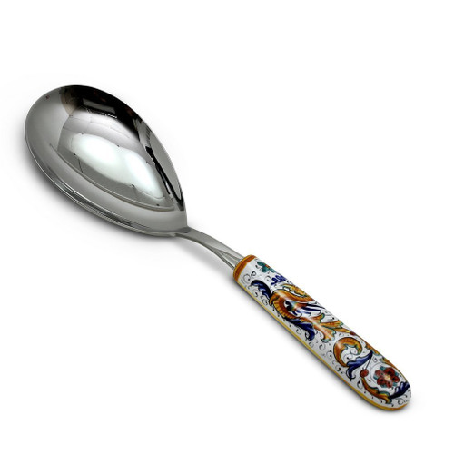 Italian Ceramic Serving Spoon - Raffaellesco