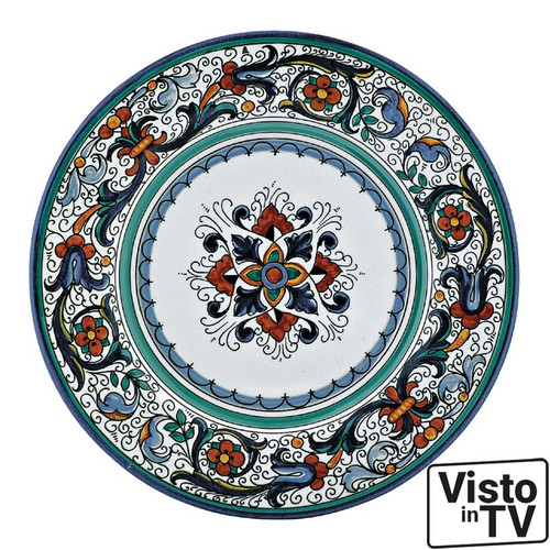 Italian Ceramic Ricco Deruta Blue - Serving Platter 13" - Fratelli Mari 