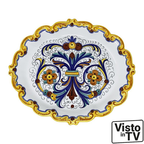 Italian Ceramic Ricco Scalloped Tray