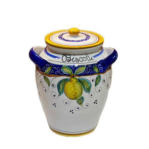 Italian Ceramic Biscotti Jar - Alcantara