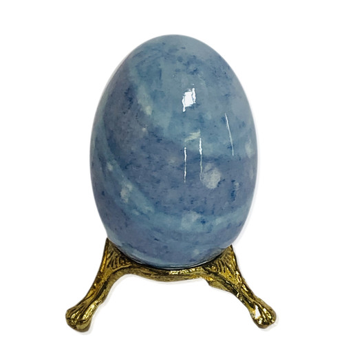 Italian Alabaster Egg Periwinkle