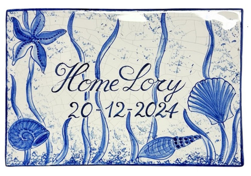 Personalized House Plate - Vita di Mare - Fratelli Mari - Italian Ceramics