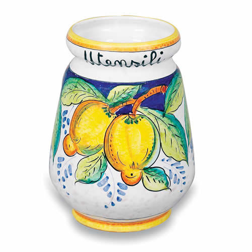  Utensil Holder - Frutta Italian Ceramics