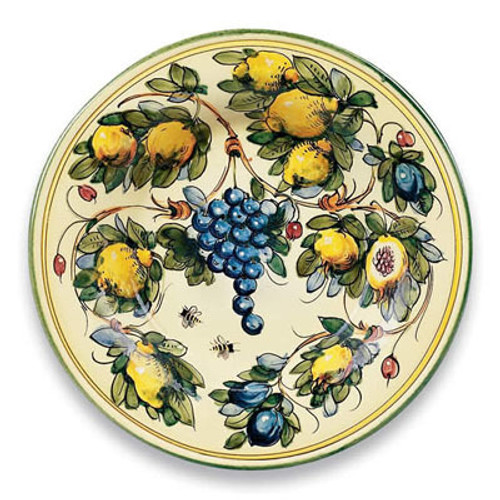 Toscana Bees Round Platter Italian Ceramics