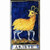 Aries Zodiac Tile - ARIETE Italian Ceramic Tile. Hand painted Italian tile from Castelli, Italy.