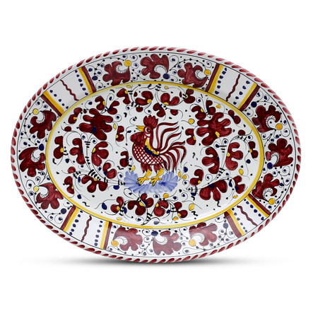Orvieto Red - Large Oval Platter Italian Ceramics