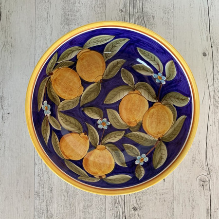 Italian Ceramic Serving Bowl 10 inch- Positano Blue - Fratelli Mari