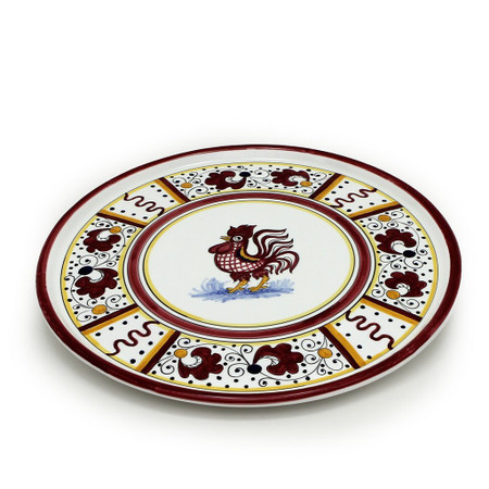 Orvieto Red - Deruta Pizza Plate - Cake or Cheese Platter Italian