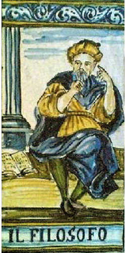 Italian Ceramic Philosopher Tile - IL FILOSOFO