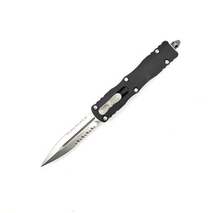 Microtech Dirac D/E Stonewash Partial Serrated