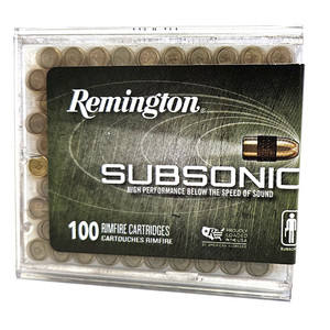 REMINGTON SUBSONIC 22LR 40GR PLATED LEAD-HP 100RD