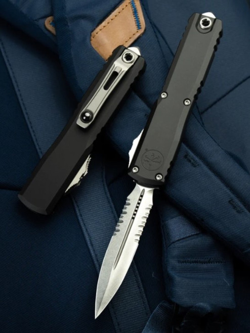 Microtech Ultratech® GEN III ZBP D/E Stonewash Partial  Serrate
