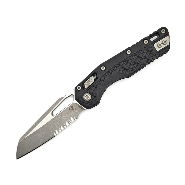 Microtech MSI® S/E Tri-Grip Polymer Black Apocalyptic® Partial Serrated