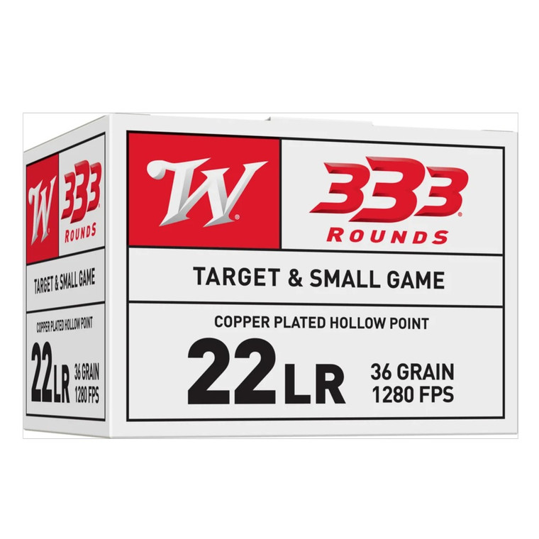 Winchester 333 Bulk Pack 22 LR 36GR Copper Plated Hollow Point