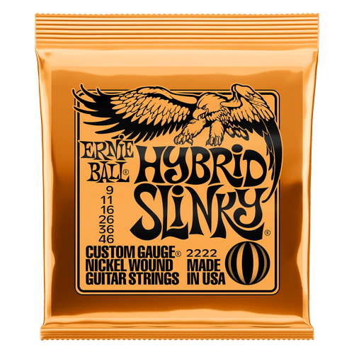 ERNIE BALL HYBRID SLINKY NICKEL WOUND ELECTRIC GUITAR STRINGS - 9-46 GAUGE