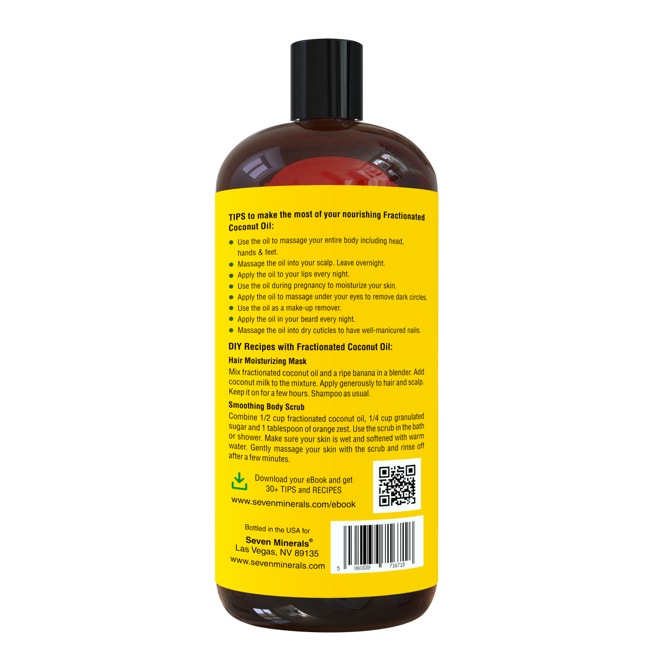 Aromatherapy Carrier Oil, Moisturizing Fractionated Coconut Oil