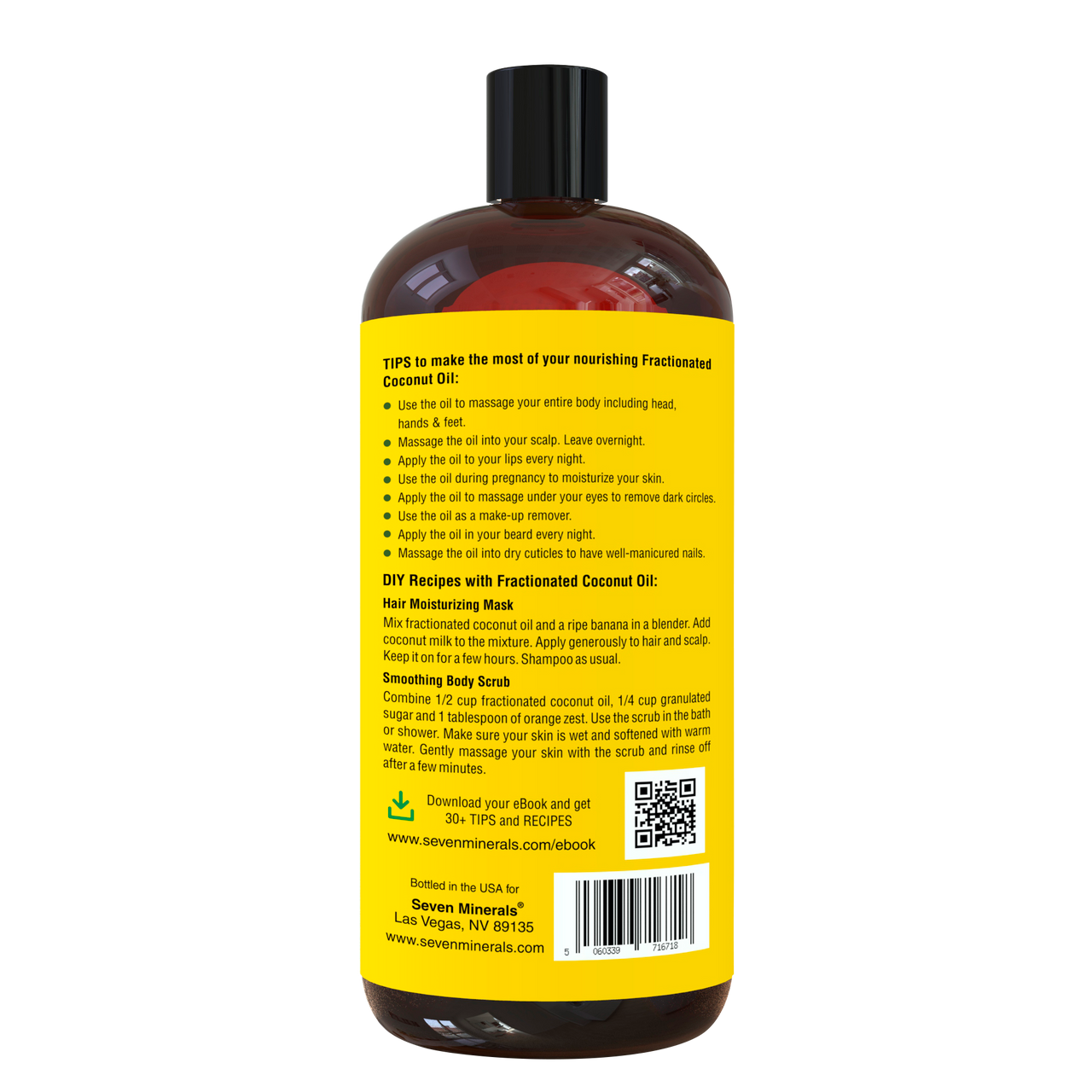 Aromatherapy Carrier Oil, Moisturizing Fractionated Coconut Oil