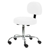 LEC Add-On, Rolling Stool + Back, Standard Height, Comfort-Flex Upholstery Living Earth Crafts - LEC