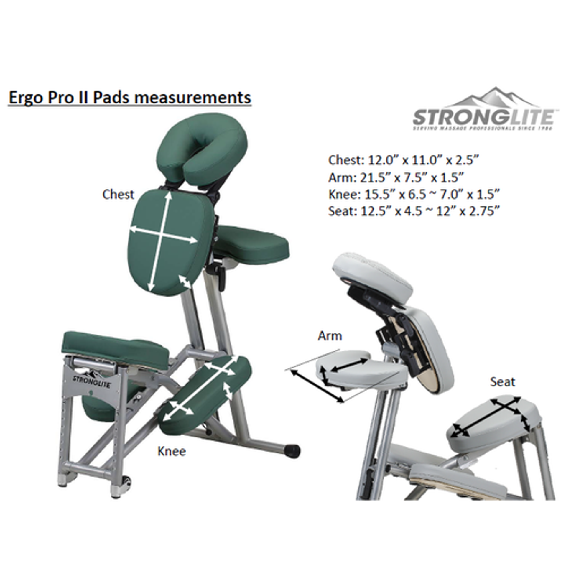 Stronglite Stronglite Portable Massage Chair Package Ergo Pro Ii Massage Tables Nowmassage