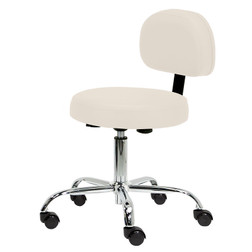 Earthlite Massage Furniture, Pneumatic Rolling Stool w/Back, vanilla creme Earthlite Massage Furniture, Pneumatic Rolling Stool w/Back, vanilla creme