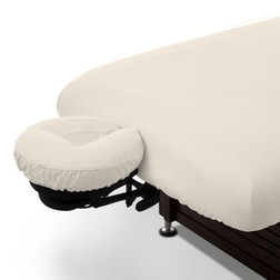 Earthlite DURA-LUXE Microfiber Sheet, Set on a massage table close up