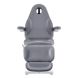 DIR Fully Electric Facial Beauty Bed Chair, BELLUCCI, Grey, Front View with Face Hole DIR Fully Electric Facial Beauty Bed Chair, BELLUCCI, Grey, Front View with Face Hole