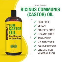 Seven Minerals Carrier Oil, Castor, 32 oz, Key Features Seven Minerals Carrier Oil, Castor, 32 oz, Key Features