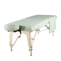 Master Massage Table Sheet Set, 100% Cotton Flannel, Lily Green 