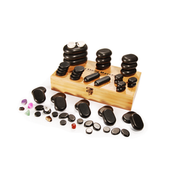 Master Massage Hot Stone Set, 60 Piece, Deluxe + 7 Chakra