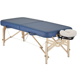 Earthlite Basics Fleece Crescent Cover - on table Earthlite Basics Fleece Crescent Cover - on table