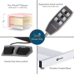 Earthlite EVEREST Pedestal Salon Top Treatment Table, Features