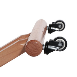 Master Massage Wooden Kneeling Posture Chair, Cinammon, Wheels 