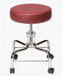 Galaxy Mfg Revolving Medical Stool, 1125, Square Foot Ring, 19"-26" H