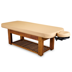 LEC Napa Teak LA MER Spa and Salon Table with headrest