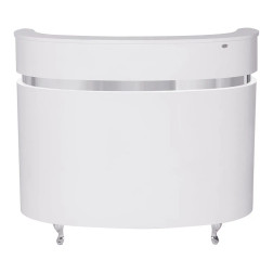 DIR STAR FERRY Reception Counter + LED Lighting white front view