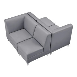 DIR MAGIC CUBO II Reception Waiting Bench, Four Seats, Grey DIR MAGIC CUBO II Reception Waiting Bench, Four Seats, Grey