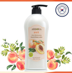 Korean ARBORA Ultra-Moisturizing Lotion, Peach
