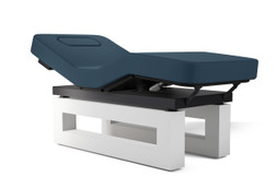 Oakworks Luxury Spa Treatment Table Icon - Designer White Linearity, Heron Top, Optional ABC System Oakworks Luxury Spa Treatment Table Icon - Designer White Linearity, Heron Top, Optional ABC System