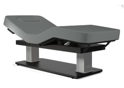 Oakworks Luxury Spa Treatment Table, PALAS, Slate Gray Laminate, Pewter Fabric Top, Optional ABC System Oakworks Luxury Spa Treatment Table, PALAS, Slate Gray Laminate, Pewter Fabric Top, Optional ABC System