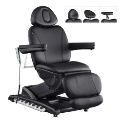 DIR Heated Electric Plastic Surgery Chair, APOLLO, Black, Easily Interchangeable Dual-Headrest