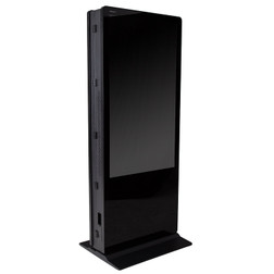 Double-Screen Vertical LED Kiosk, USB, Android, 55", Folded One-Side View